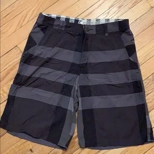 Lululemon Black and gray striped ABC short